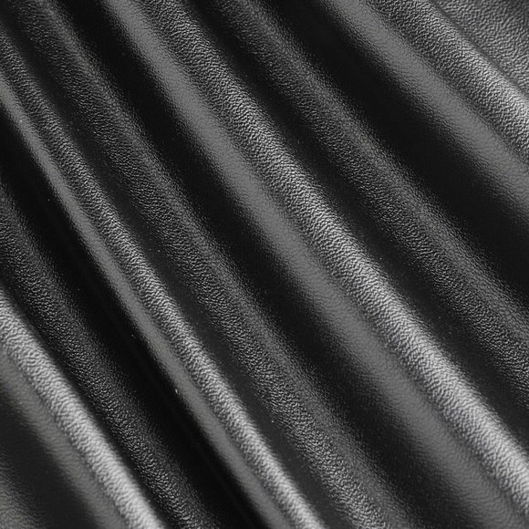 Cider Black Midi Faux Leather Dress with Gold Chain Straps - Picture 6 of 6